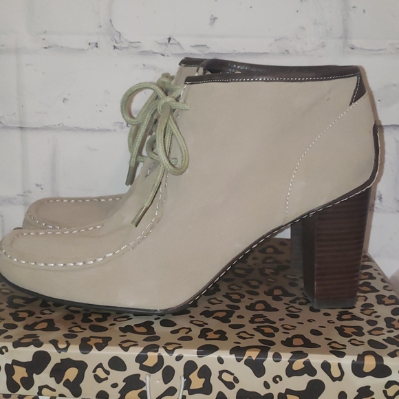 Nine West Shoes - Nine West Suede Leather LaceUp Ankle Boot 9.5